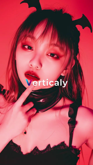 悪魔風メイク、指で誘う