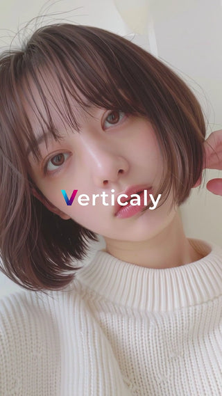 ボブヘアの女性、透明感