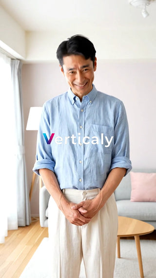 笑顔で挨拶する男性