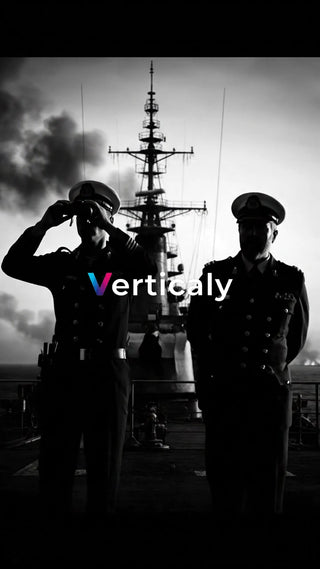 軍艦の上、見張る将校たち