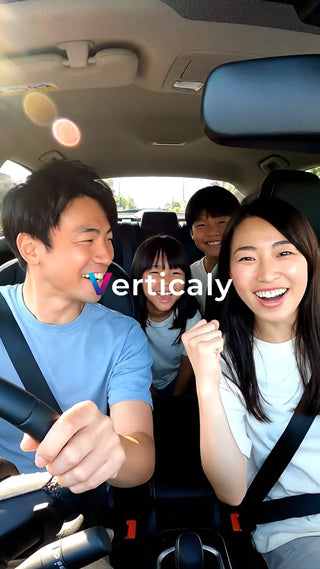 家族のドライブ、楽しい時間