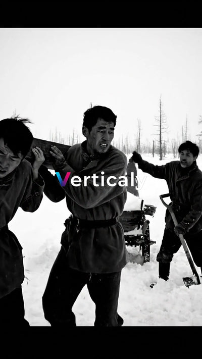 雪原を歩く人々の肖像