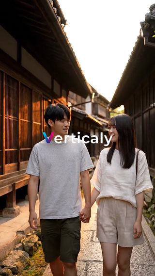 古都散策、手をつないで