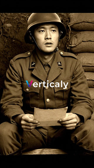 戦場で手紙を読む兵士