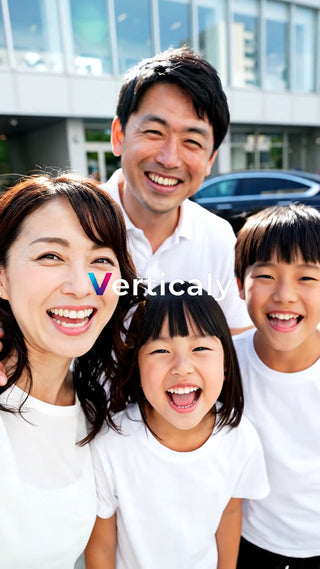 笑顔弾ける家族写真