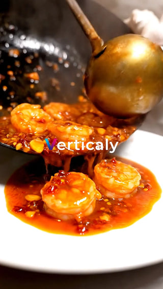 熱々の海老チリソース