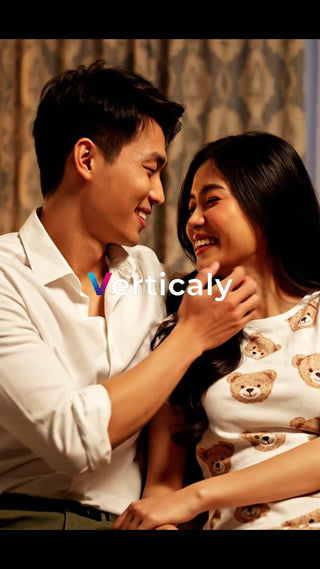 笑顔で触れ合う二人