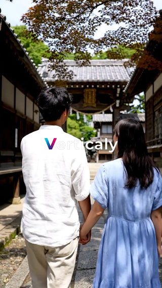 二人の寺社散策、穏やかな午後