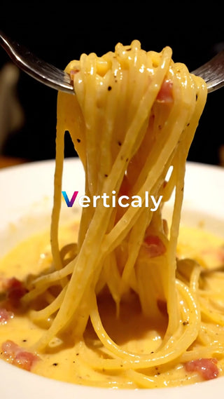 パスタをフォークで持ち上げ