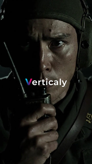 戦場で無線、緊迫の表情