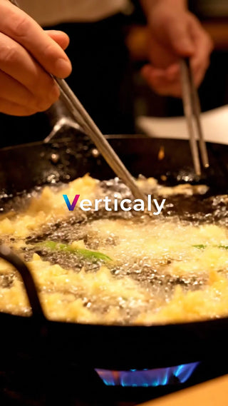 揚げ物、油の中でジュワジュワ