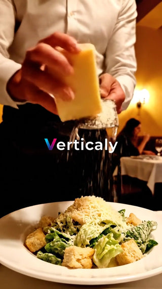 チーズを削る料理人