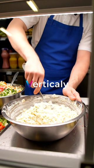 調理中の料理、ステンレスボウル