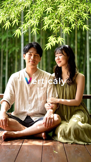 竹林で語らう二人