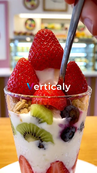 彩り豊かなヨーグルトパフェ