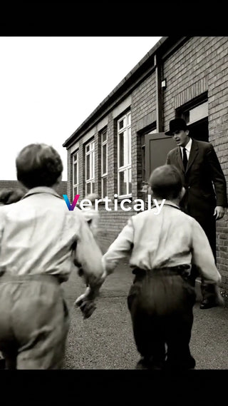 逃げる子供たちと男性