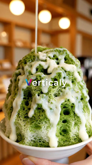 抹茶かき氷と練乳