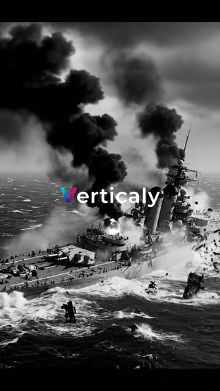 爆撃を受ける軍艦