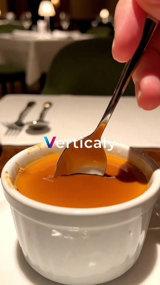 キャラメルプリンをすくう