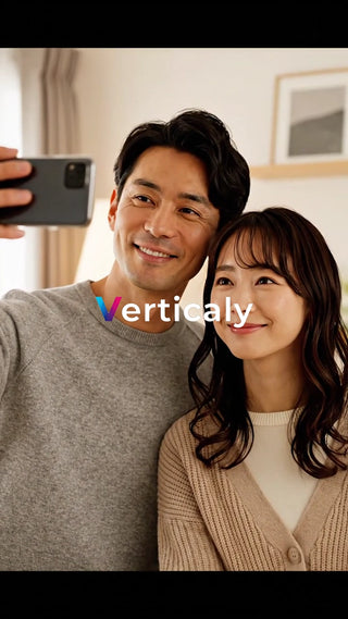 自撮りする笑顔のカップル