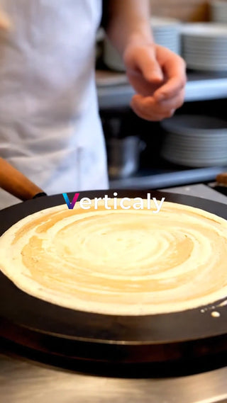 クレープを焼く、手際の良さ