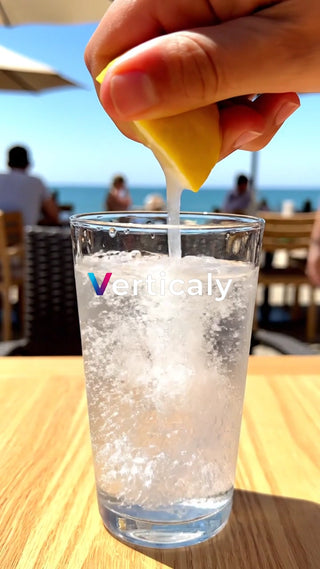 レモンを絞る、爽やかな一杯