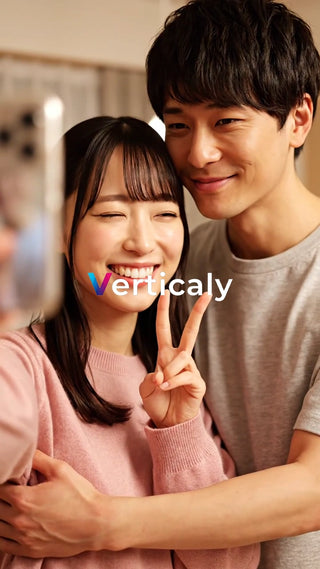 笑顔でピースする二人