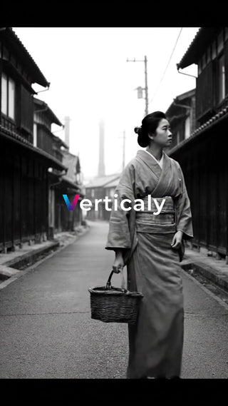 古都の街並みを歩く女性