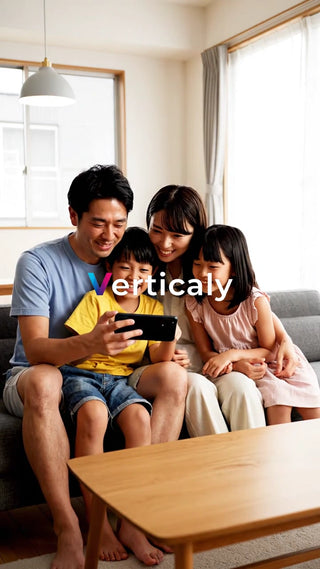 家族でスマホ、笑顔の時間