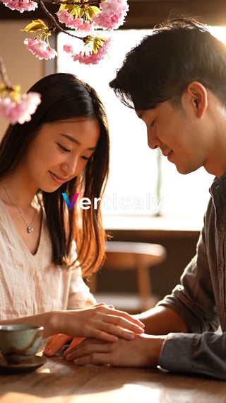 手を取り合う恋人たち