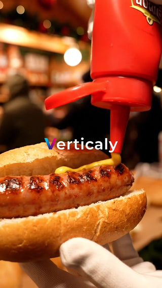 焼きたてソーセージ、マスタード添え