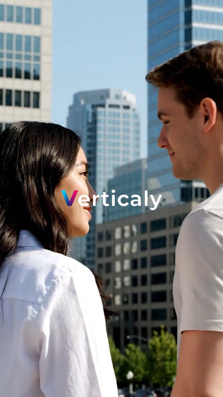 都会の二人、見つめ合う