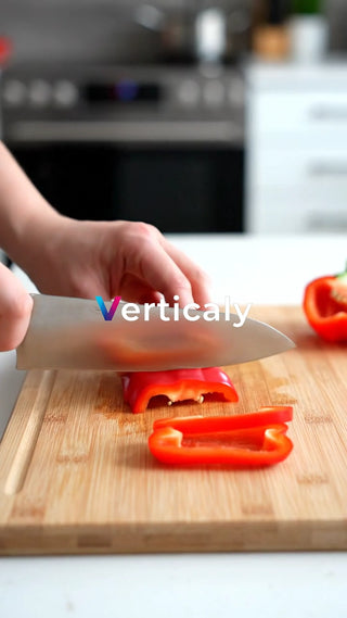 赤パプリカをカット