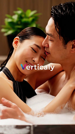 バスタブで抱き合う二人