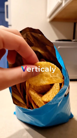 ポテトチップス、つまむ手元