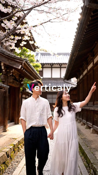 桜並木デートの午後