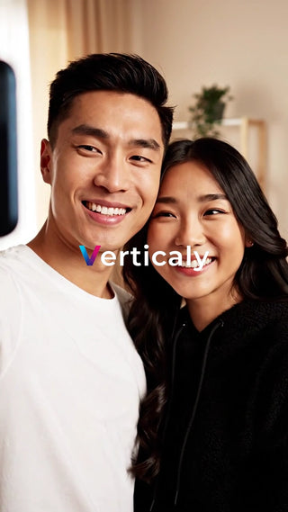 笑顔のカップル、寄り添って