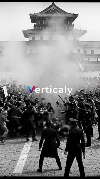 激しい衝突、騒乱の様子