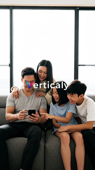 家族団欒、スマホを囲んで