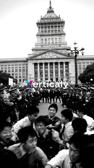 デモ行進、警察と対峙