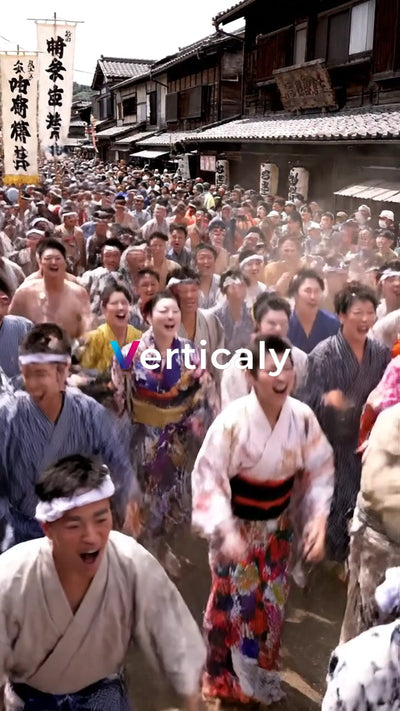お祭り騒ぎ、笑顔弾ける