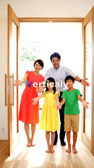 家族の笑顔、新しい門出