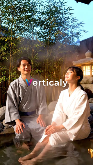 温泉でくつろぐ二人