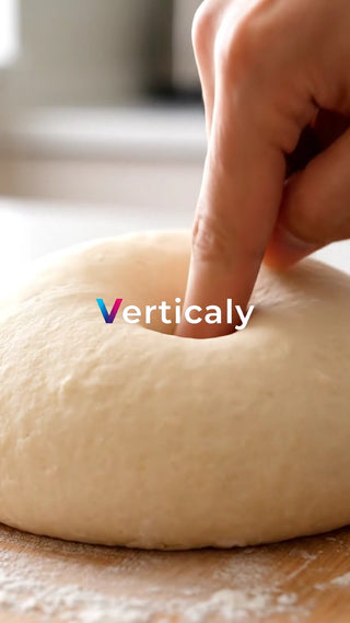 パン生地を指で押す