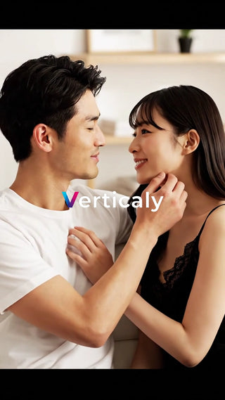 寄り添う二人、見つめ合う