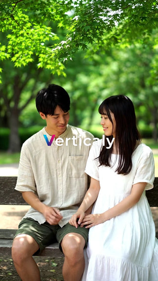 公園デート、二人の笑顔