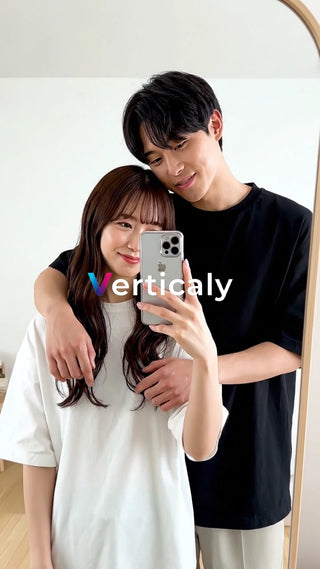 鏡越しの幸せな二人