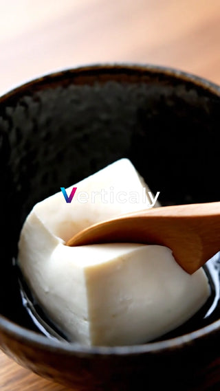 豆腐と木のスプーン