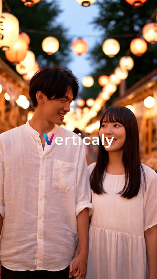 夏の夜、ランタンの灯り