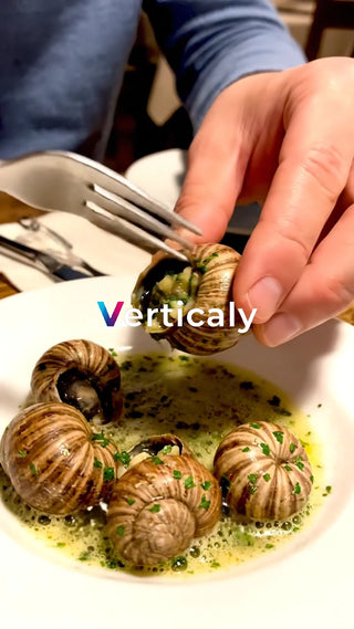 エスカルゴを食べる